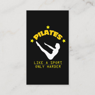 Pilates något liknande en sport, endast mer hård visitkort