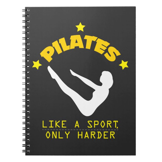 Pilates något liknande en sport, endast mer hårda anteckningsbok (Framsidan)