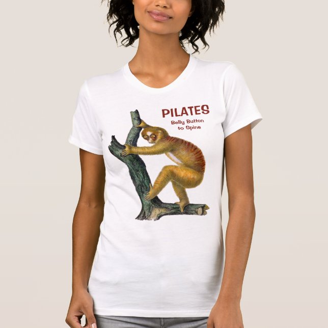 PILATES! Navel till inbindningsT-tröja Tee (Framsida)