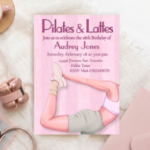 Pilates och Latte-inbjudan Inbjudningar