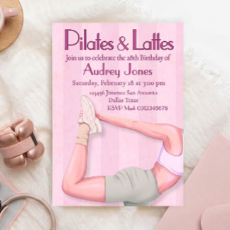 Pilates och Latte-inbjudan Inbjudningar