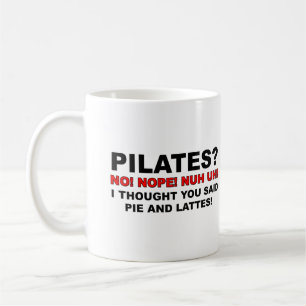 Pilates Paj och Lattes Rolig Mugg
