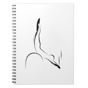 Pilates-pose Anteckningsbok Med Spiral