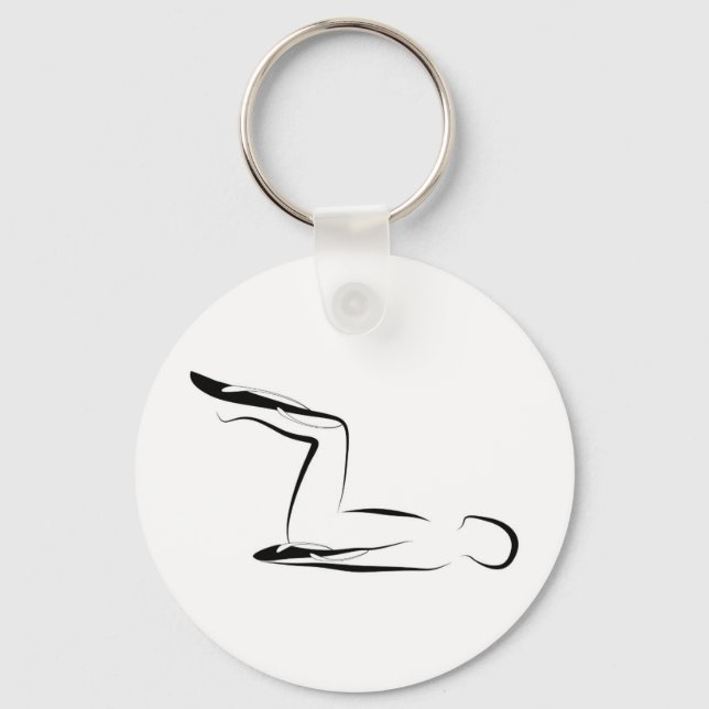 Pilates-pose Nyckelring (Framsida)