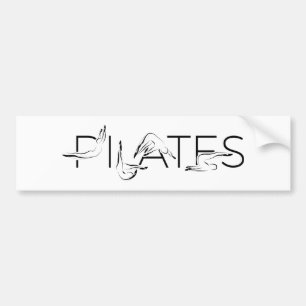 Pilates Poser i Pilates Ord Bildekal