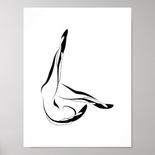 Pilates poserar affischen poster
