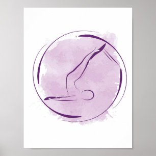 Pilates poserar affischen poster