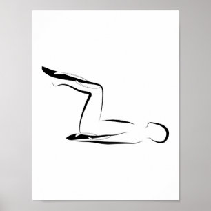 Pilates poserar affischen poster