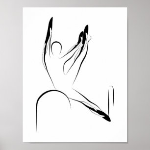 Pilates poserar affischen poster
