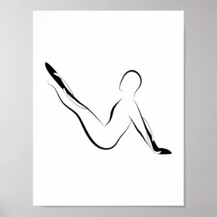 Pilates poserar affischen poster
