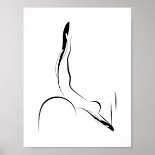 Pilates poserar affischen poster