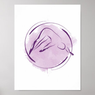 Pilates poserar affischen poster