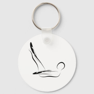 Pilates poserar nyckelring