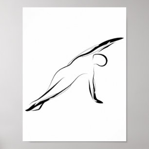Pilates poserar sidan som krökningen Pilates Poster