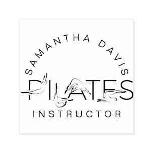 Pilates Posons i Pilates Ord Självfärgande Stämpel