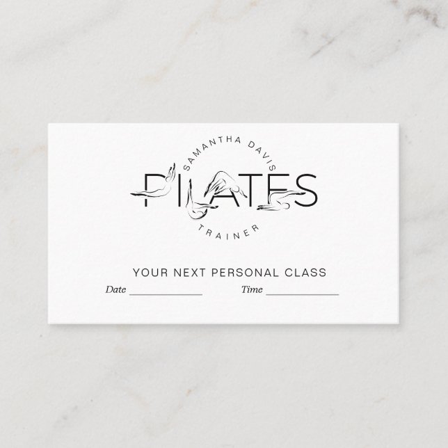 Pilates Posons i Pilates Ord Tidsbeställning Kort (Framsida)