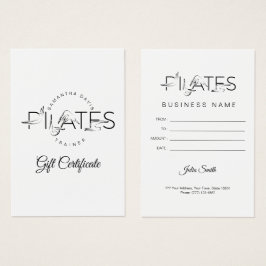 Pilates Posons i Pilates Ord Visitkort