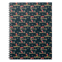 Pilates Reformer Santa Seamless Christmas Patterns