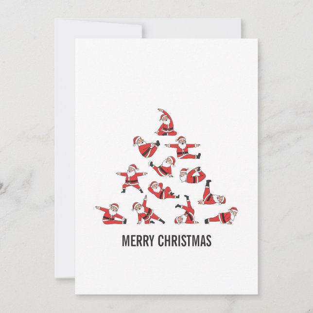 Pilates Santa Mat Jul Julkort (Framsida)