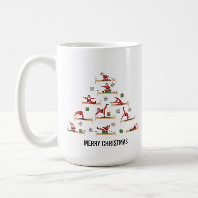 Pilates Santa Reformer Christmas Kaffemugg (Vänster)