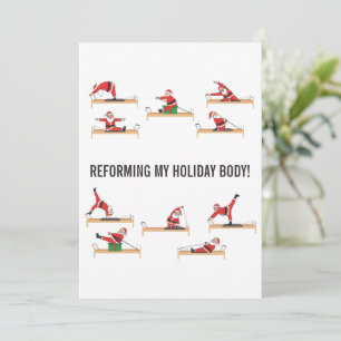 Pilates Santa Reformer Jul Julkort