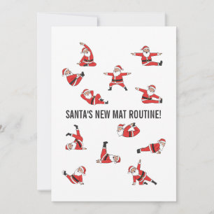 Pilates Santa Reformer Jul Julkort