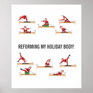 Pilates Santa Reformer Jul Poster