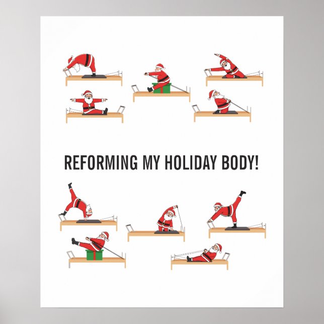 Pilates Santa Reformer Jul Poster (Framsidan)