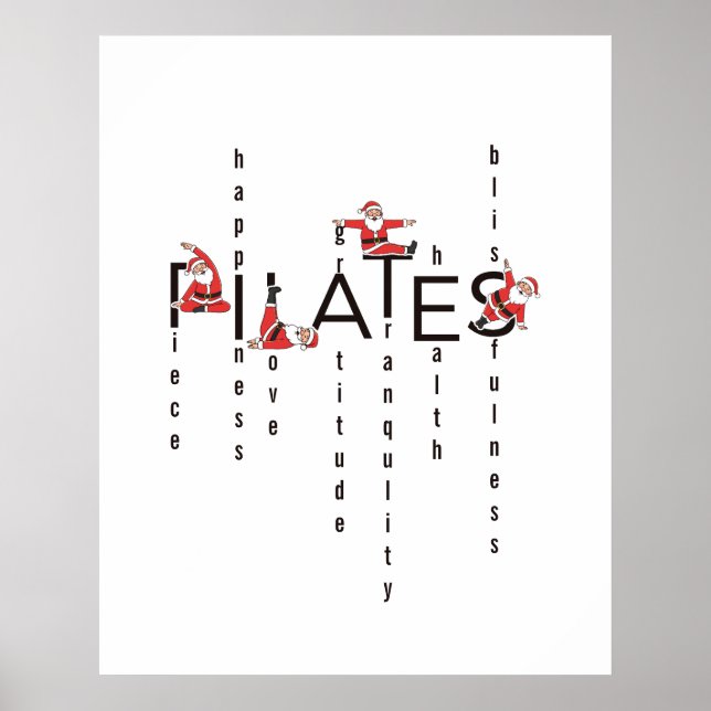 Pilates Santa Reformer jul Poster (Framsidan)