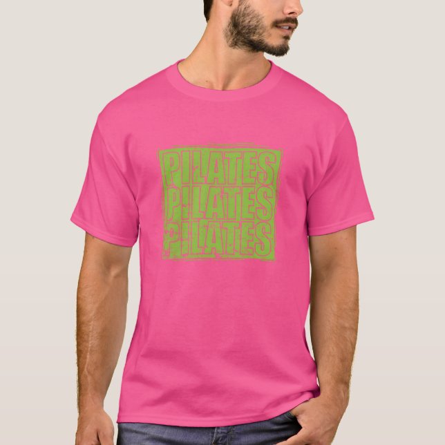 Pilates Sport Powerhouse Fitness retro T Shirt (Framsida)