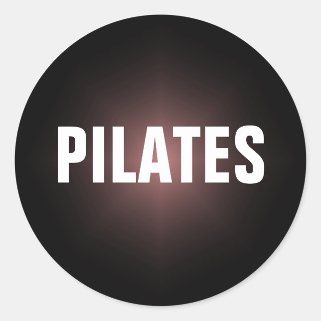 PILATES Sticker Runt Klistermärke (Framsida)