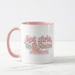 Pilates Tjej Present Rosa Tjejig Fitness Mugg