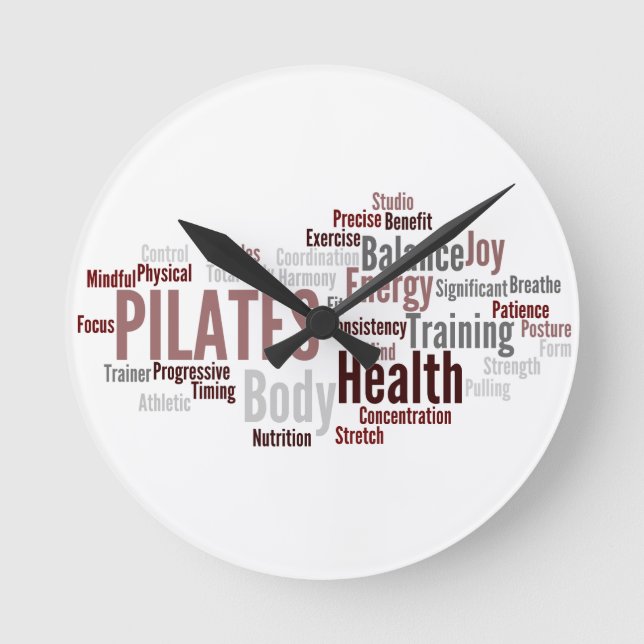 PILATES-väggen tar tid på Rund Klocka (Framsida)
