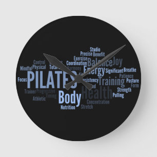 PILATES-väggen tar tid på Rund Klocka