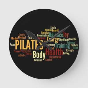 PILATES-väggen tar tid på Rund Klocka