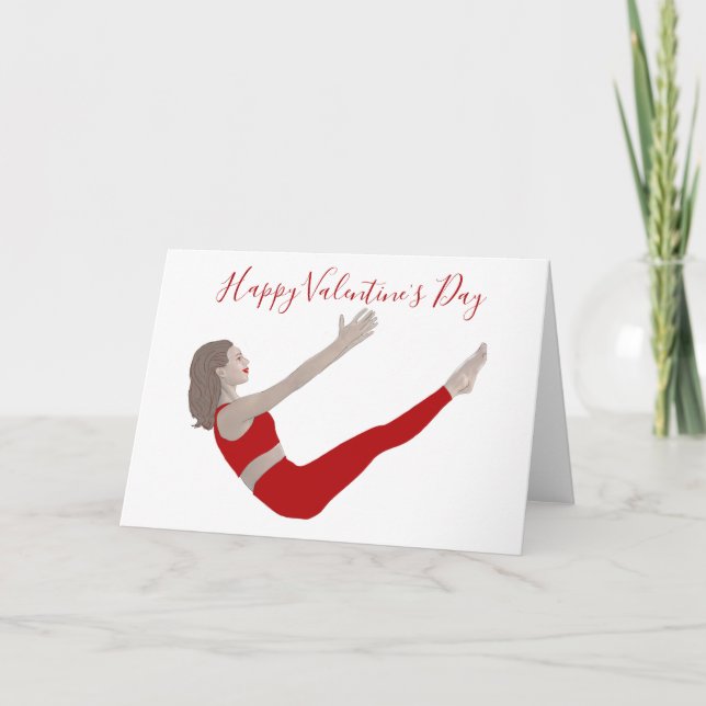 Pilates Valentindagskort Kort (Framsida)
