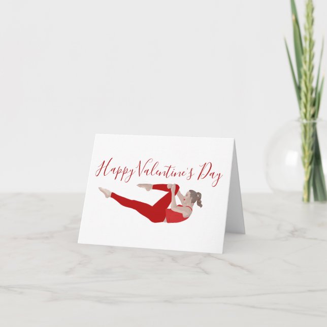 Pilates Valentindagskort Kort (Framsida)