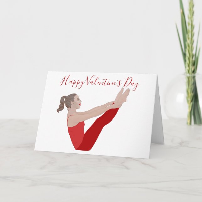 Pilates Valentindagskort Kort (Framsida)