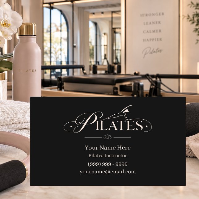 Pilates Visitkort (Pilates  business card Ivory)