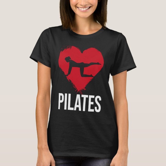 Pilates  Workout Physical Activity Pilates Teacher T Shirt (Framsida)