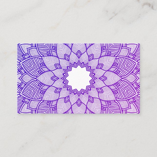 Pilates Yoga Instructor Teacher Mandala Visitkort (Framsida)