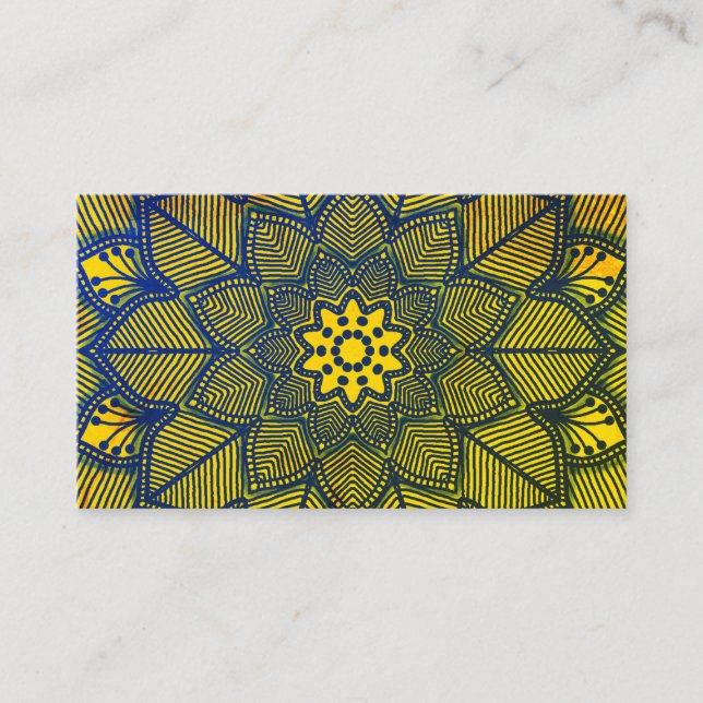 Pilates Yoga Instructor Teacher Mandala Visitkort (Framsida)