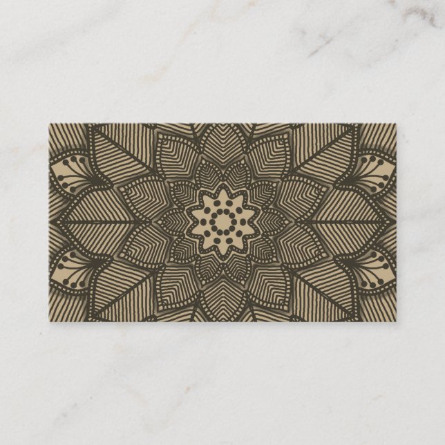 Pilates Yoga Instructor Teacher Mandala Visitkort (Framsida)