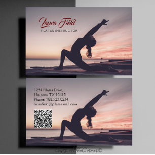 Pilates Yoga Instructor Visitkort