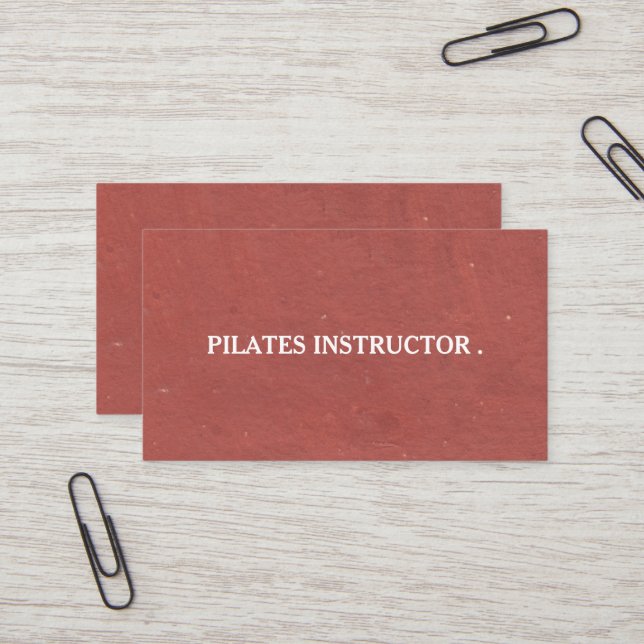 Pilates Yoga Instruktör Lärare Affärs Kort (Fram/Back In Situ)