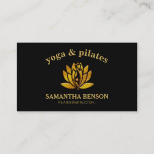 Pilates Yoga Instruktör Lärare Lotus Visitkort