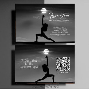 Pilates Yoga Sunset Instructor Visitkort