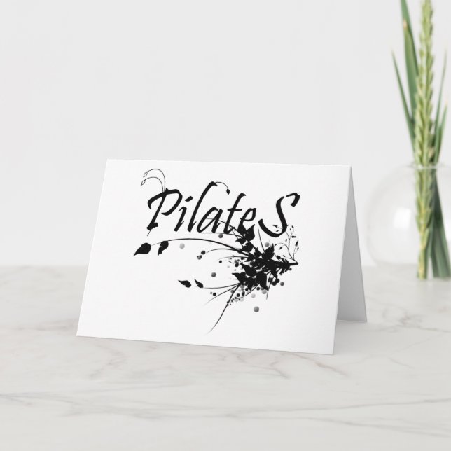 Pilatmetoden fläkt! Pilatkonst Kort (Framsida)
