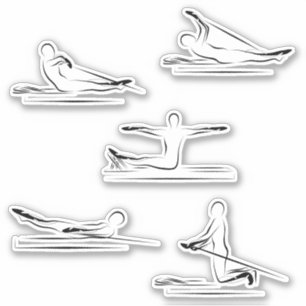 Pilatmodeller Stationery-stämplar Klistermärken