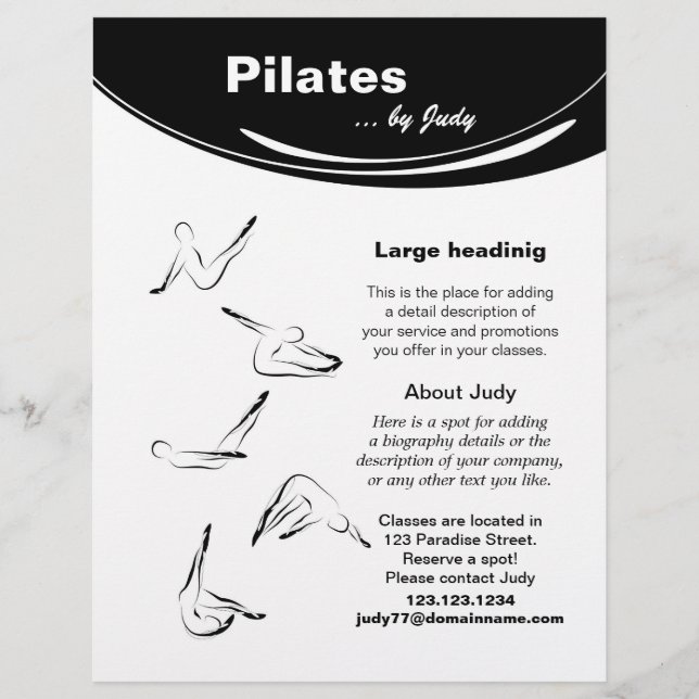 Pilatstudion Reklamblad (Framsidan)
